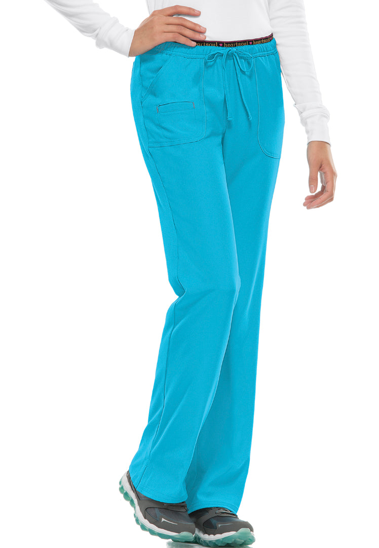 HeartSoul Low Rise Drawstring Pant - Turquoise - The Uniform Store