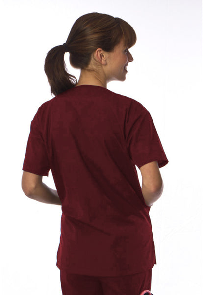 Uniformes Professional Choice - Blusa médica unisex con cuello en V 221 - Borgoña