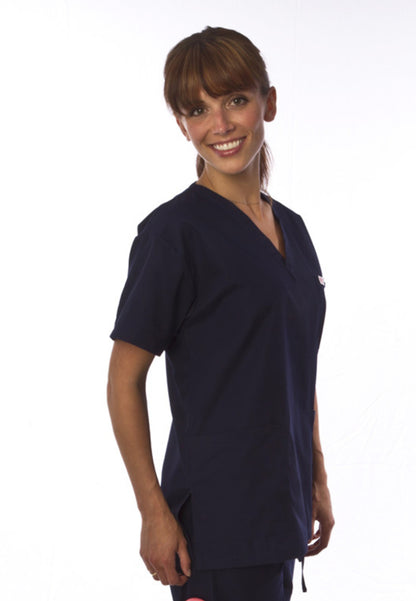 Uniformes Professional Choice - 221 Uniforme Médico Unisex con Cuello en V - Azul Marino