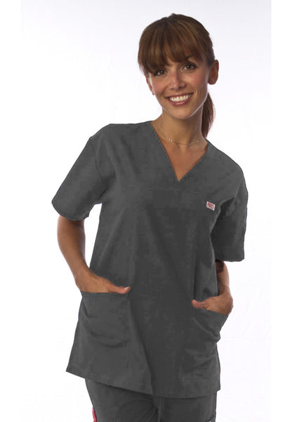 Uniformes Professional Choice - Blusa médica unisex con cuello en V 221 - Peltre