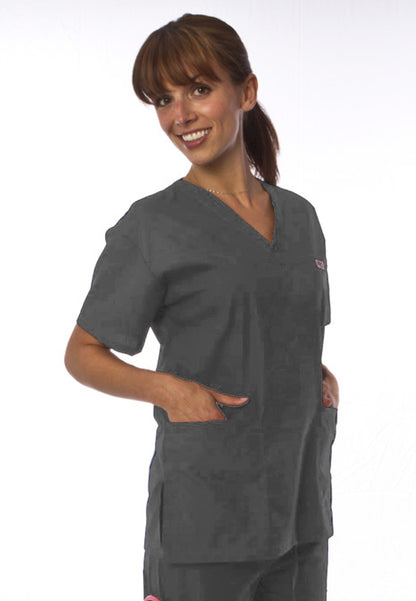 Uniformes Professional Choice - Blusa médica unisex con cuello en V 221 - Peltre