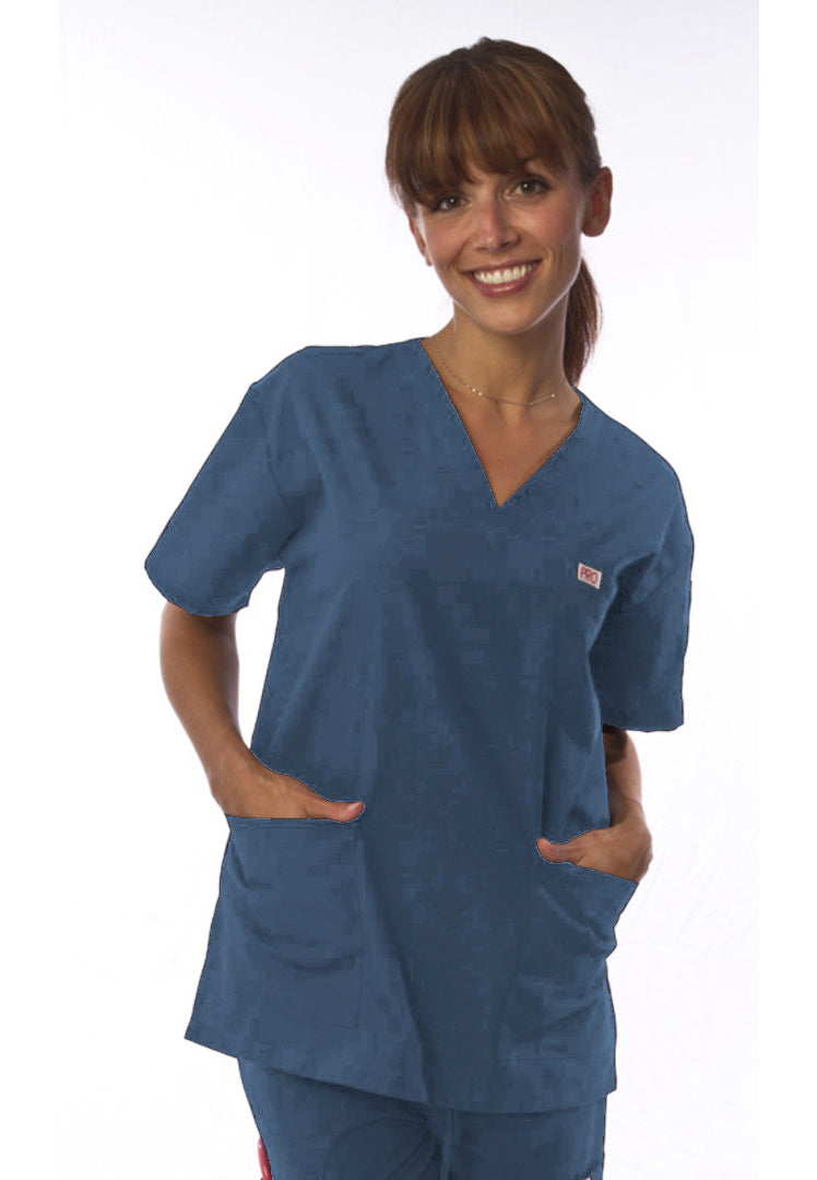 Professional Choice Uniforms - 221 Unisex V-Neck Scrub Top - Postman Blue