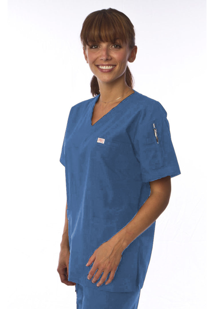 Professional Choice Uniforms - 221 Unisex V-Neck Scrub Top - Postman Blue