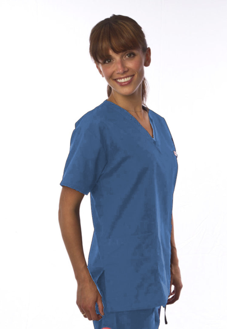 Professional Choice Uniforms - 221 Unisex V-Neck Scrub Top - Postman Blue