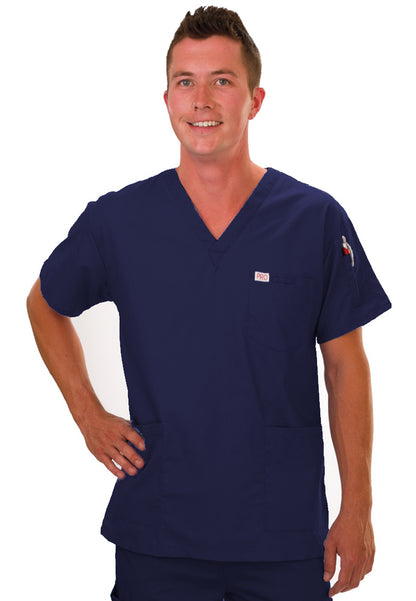 Uniformes Professional Choice - 221 Uniforme Médico Unisex con Cuello en V - Azul Marino