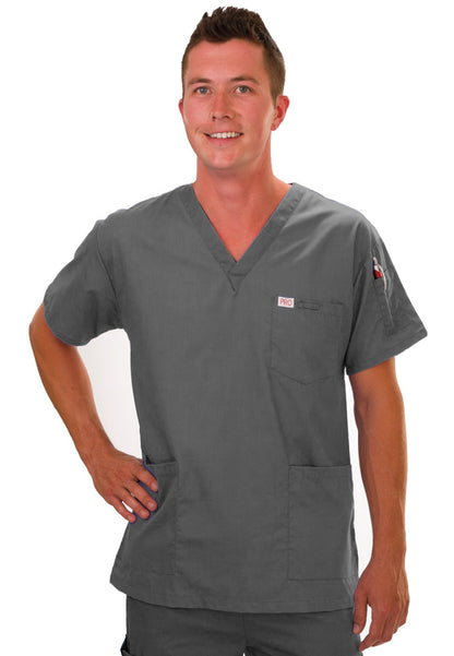 Uniformes Professional Choice - Blusa médica unisex con cuello en V 221 - Peltre