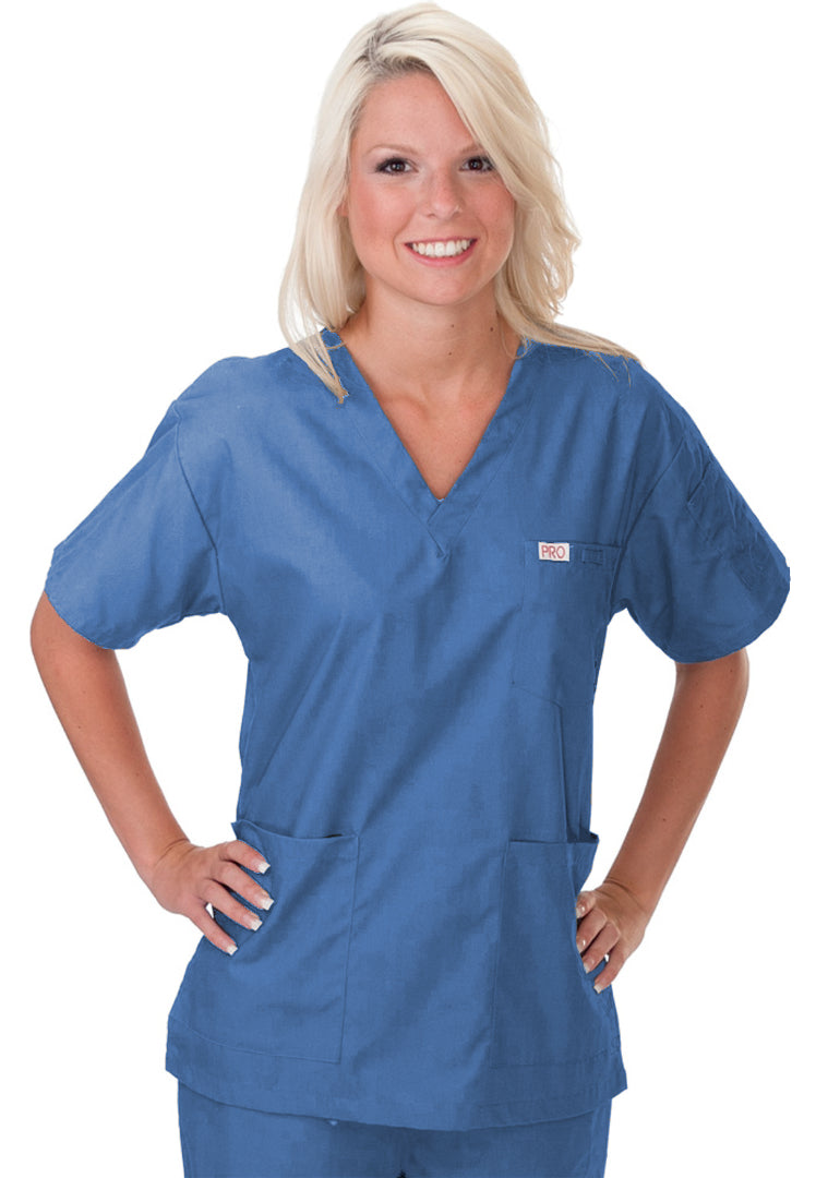 Professional Choice Uniforms - 221 Unisex V-Neck Scrub Top - Postman Blue