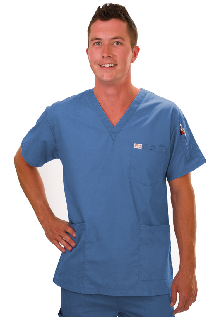 Professional Choice Uniforms - 221 Unisex V-Neck Scrub Top - Postman Blue