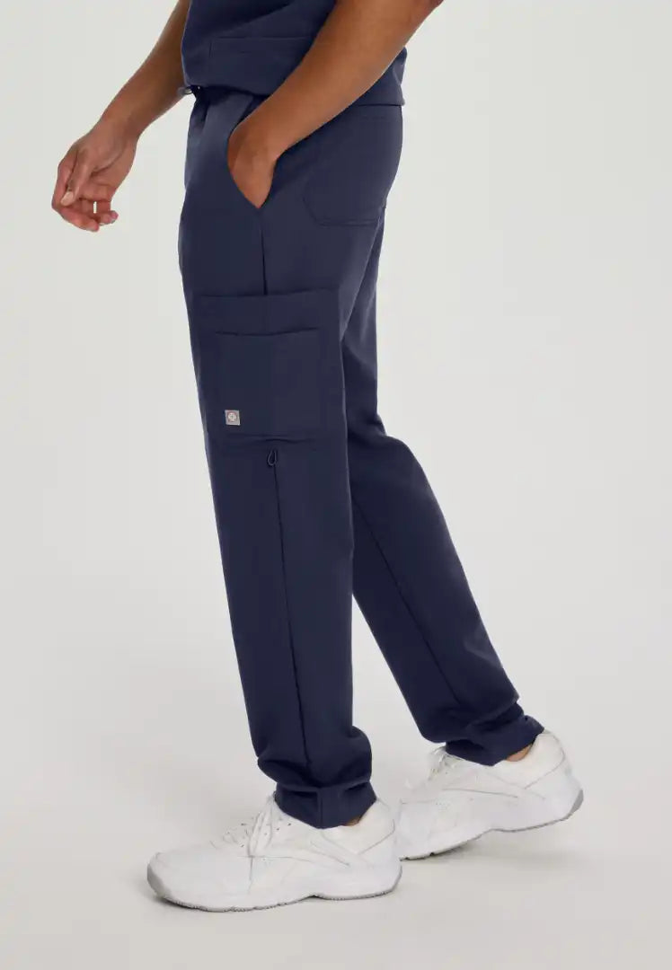 White Cross V-Tess Men's Cargo Scrub Pants - Navy - The Uniform Store