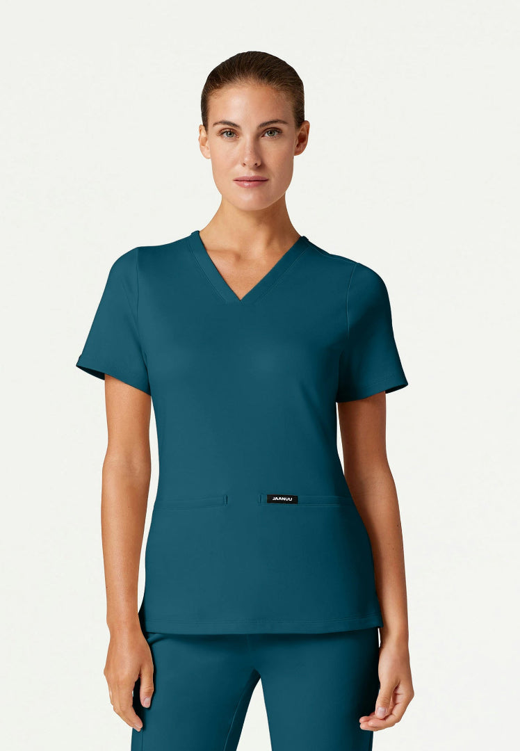 Cesi Slim UltraSOFT Scrub Top - Caribbean Blue
