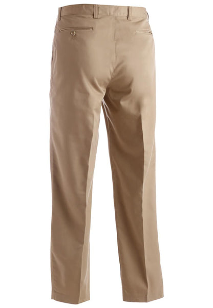 Edwards Men's Microfiber Flat Front Dress Pant - Tan