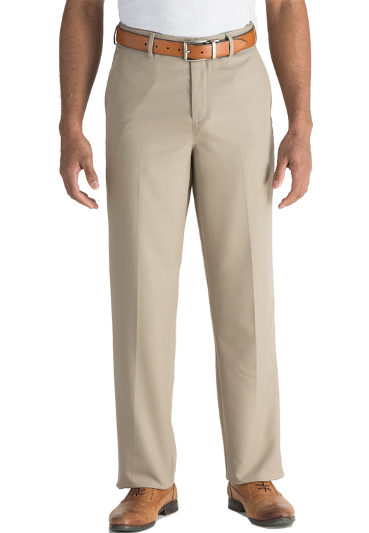 Edwards Garment Men's Microfiber Flat Front Pant - Tan