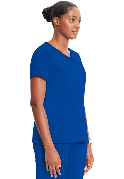 Cherokee Mock Wrap Scrub Top - Galaxy