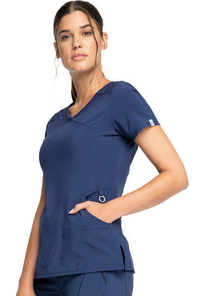 Blusa médica cruzada Cherokee - Azul marino