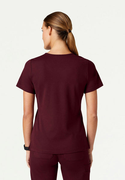 Cesi Slim UltraSOFT Scrub Top - Burgundy