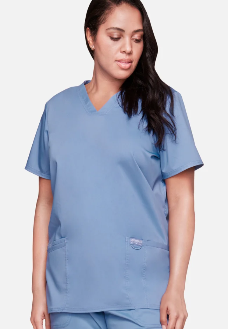 Cherokee Workwear Revolution 620 V-Neck Scrub Top - Ciel Blue