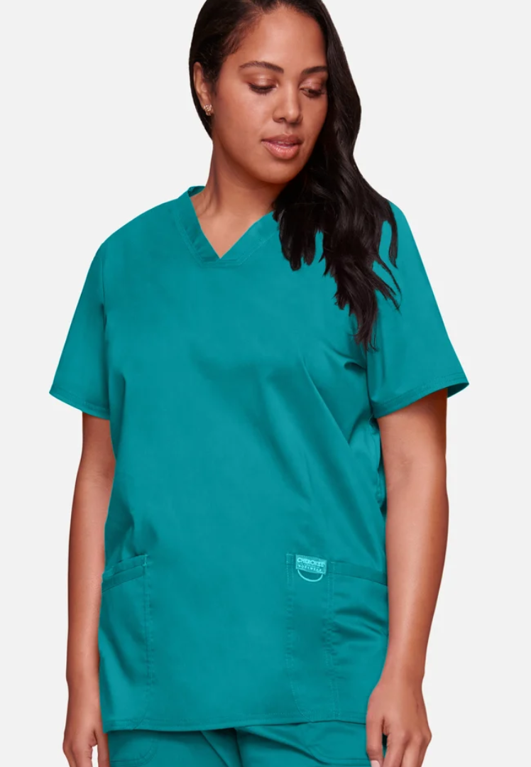 Cherokee Workwear Revolution 620 V-Neck Scrub Top - Teal