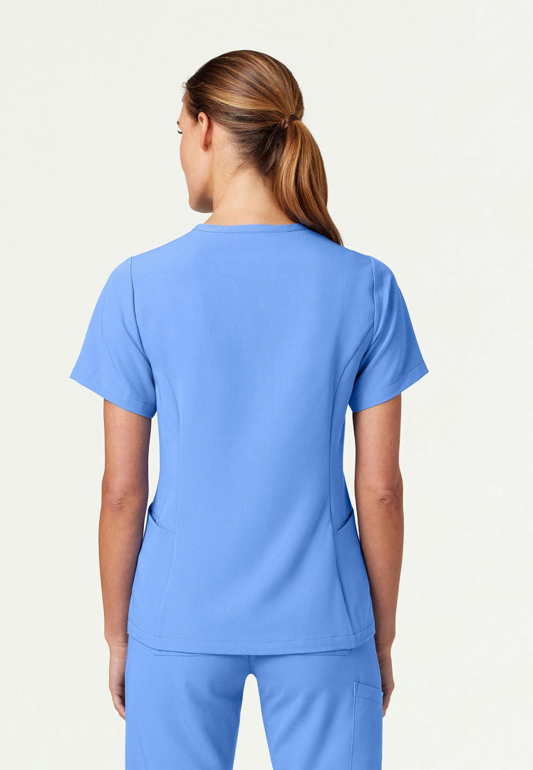 Calix Fit & Flare Scrub Top - Ciel Blue