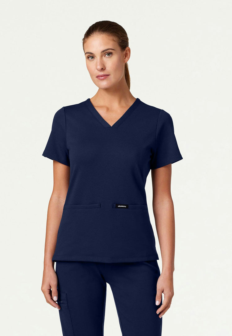 Cesi Slim UltraSOFT Scrub Top - Midnight Navy