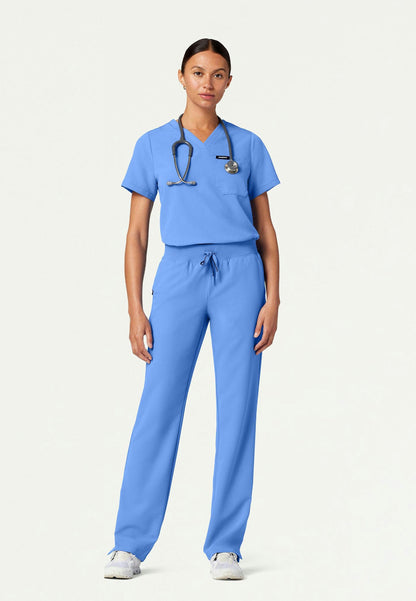 Pantalón médico Xenos Essential Knit-Waist - Azul cielo