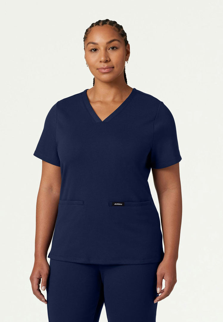 Cesi Slim UltraSOFT Scrub Top - Midnight Navy