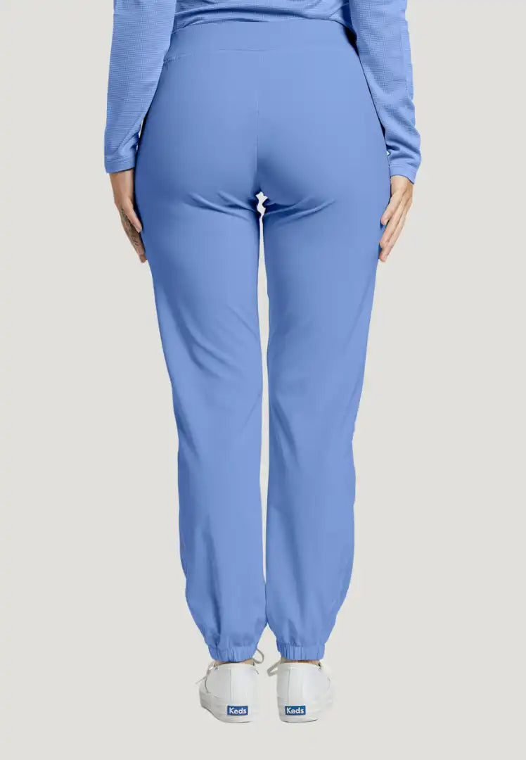 White Cross FIT Women's 2-Pocket Jogger Scrub Pant - Ciel Blue - The Uniform Store