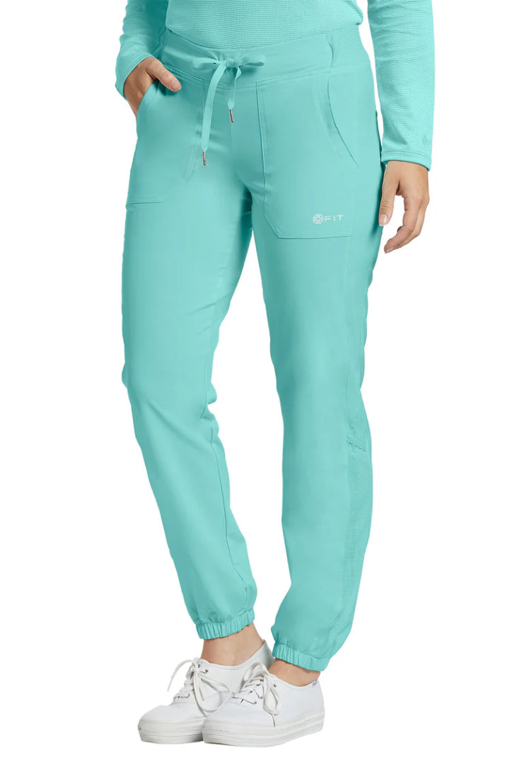 White Cross FIT Women's 2-Pocket Jogger Scrub Pant - Moonlight Jade