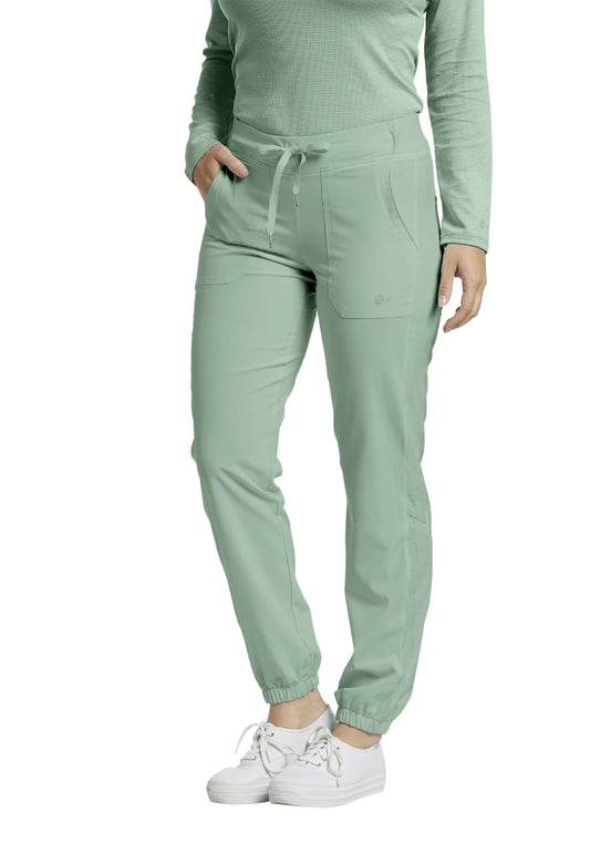 White Cross FIT Women's 2-Pocket Jogger Scrub Pant - Mineral Green