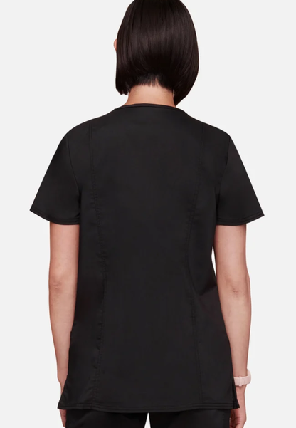 Cherokee Workwear Revolution 620 - Camiseta médica con cuello en V - Negra