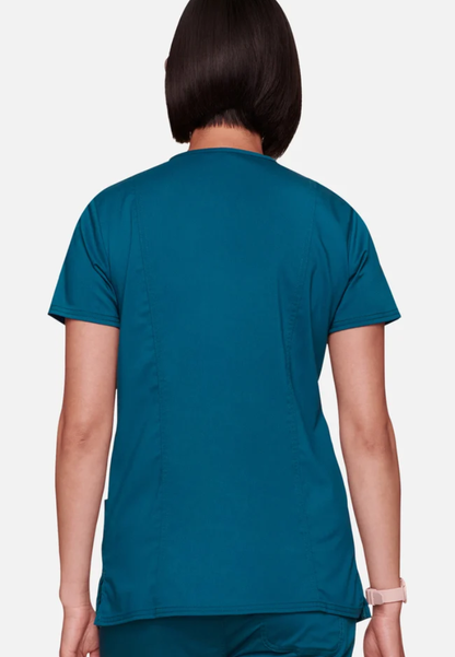 Blusa médica Cherokee Workwear Revolution 620 con cuello en V - Caribe