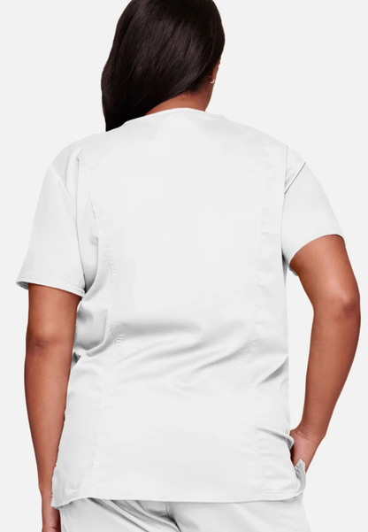 Haut d'uniforme médical à col en V Cherokee Workwear Revolution 620 - Blanc