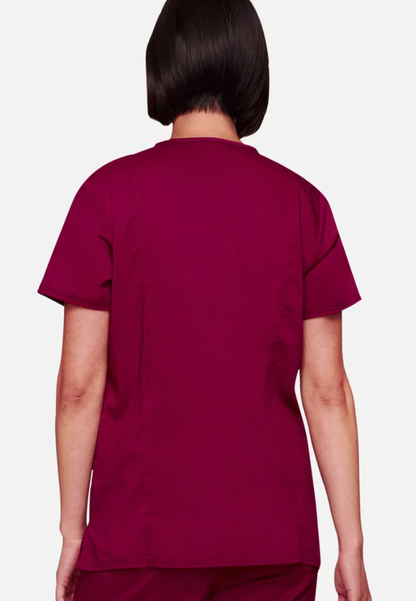 Haut d'uniforme médical à col en V Cherokee Workwear Revolution 620 - Vin