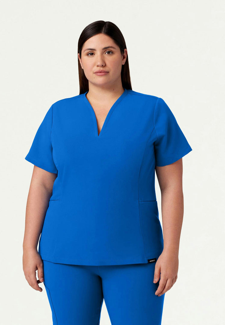 Calix Fit & Flare Scrub Top - Royal Blue