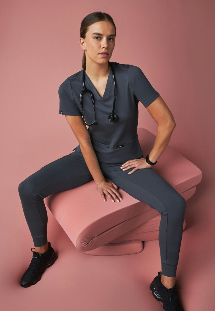 Rubi Slim UltraSOFT Scrub Jogger - Carbon Gray