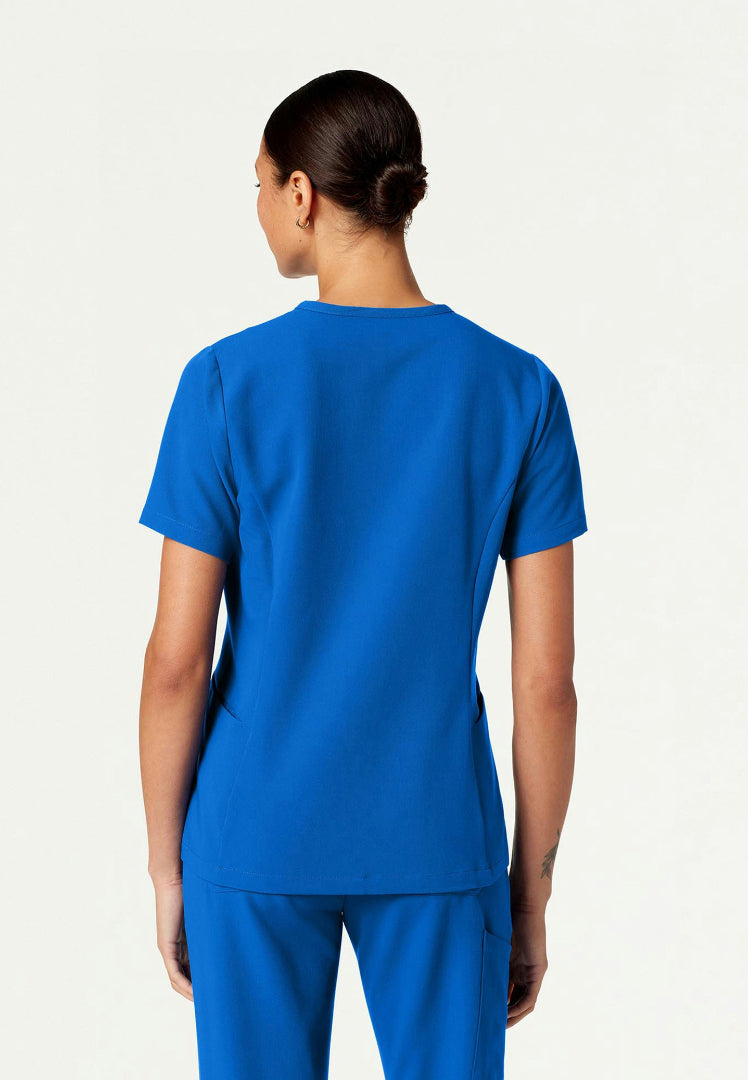 Calix Fit & Flare Scrub Top - Royal Blue