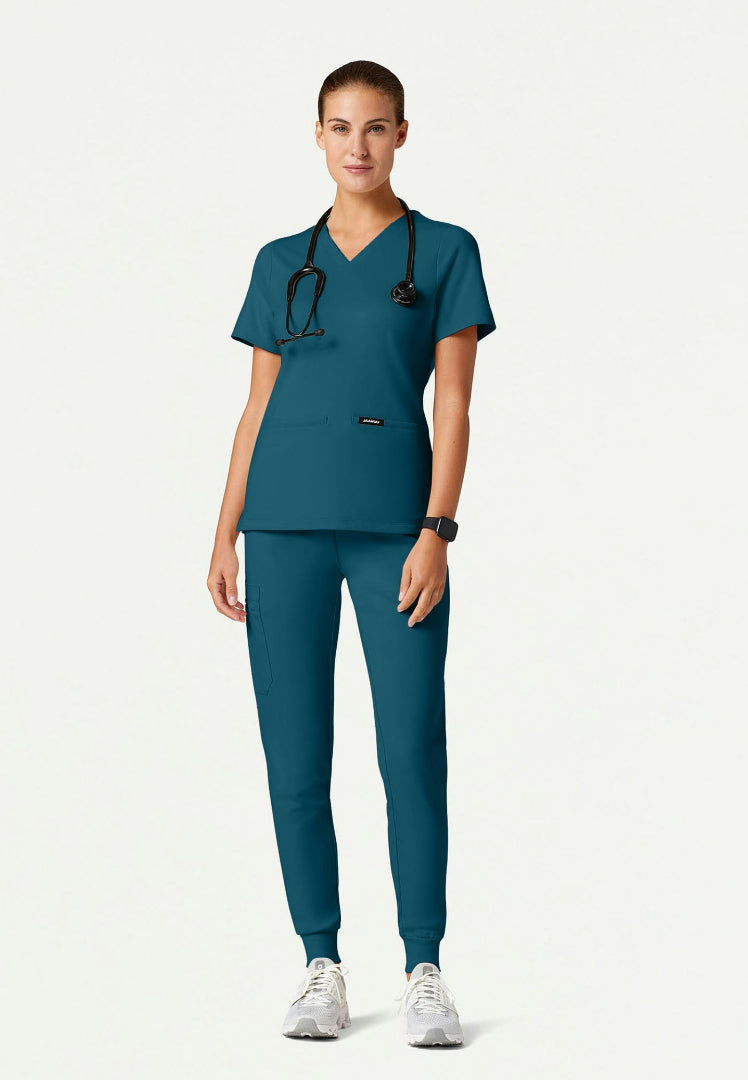 Cesi Slim UltraSOFT Scrub Top - Caribbean Blue