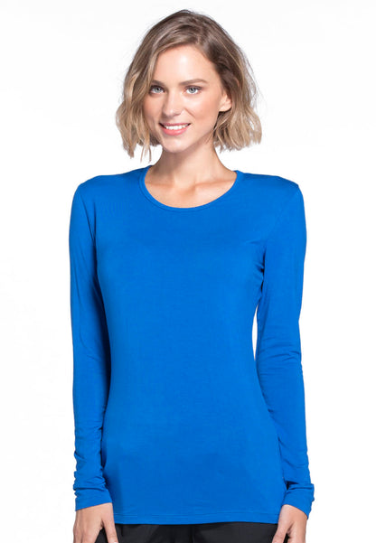 Cherokee Long Sleeve Underscrub Knit Tee - Royal