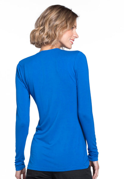 Cherokee Long Sleeve Underscrub Knit Tee - Royal