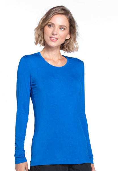 Cherokee Long Sleeve Underscrub Knit Tee - Royal