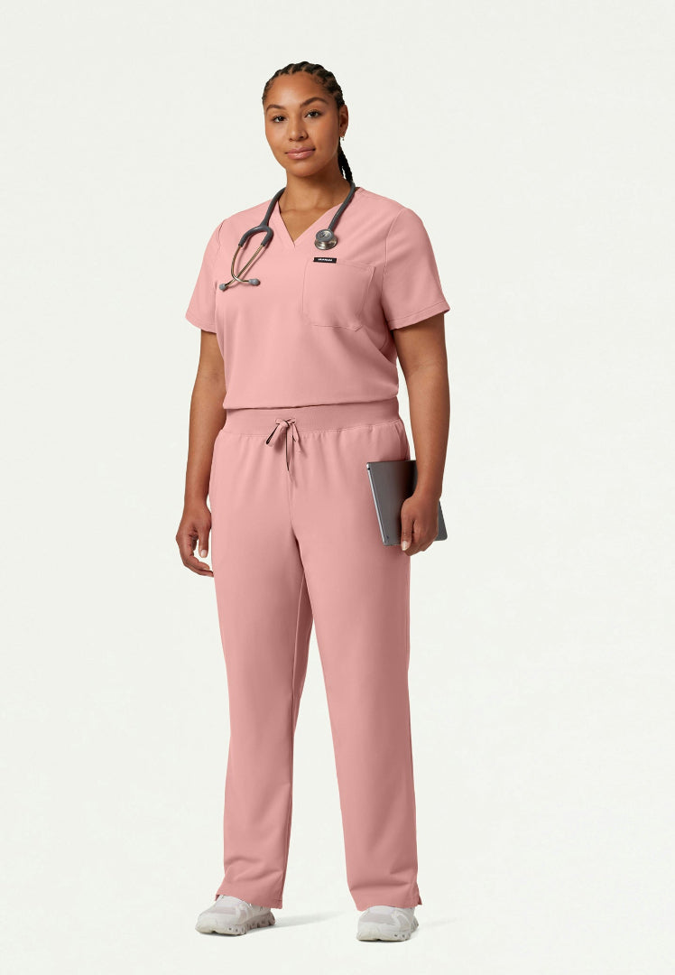 Rhena Essential 1-Pocket Scrub Top - Mauve