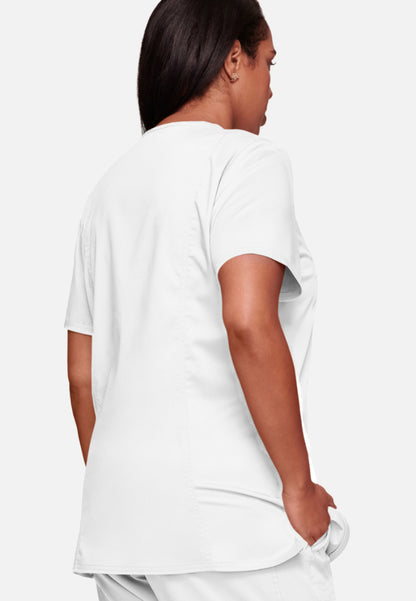 Haut d'uniforme médical à col en V Cherokee Workwear Revolution 620 - Blanc