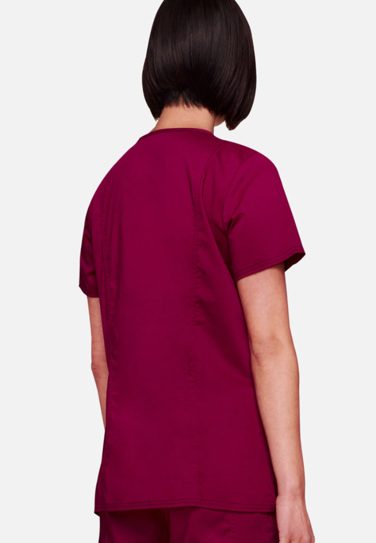 Cherokee Workwear Revolution 620 V-Neck Scrub Top - Wine