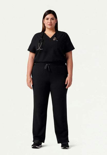 Xenos Essential Knit-Waist Scrub Pant - Black