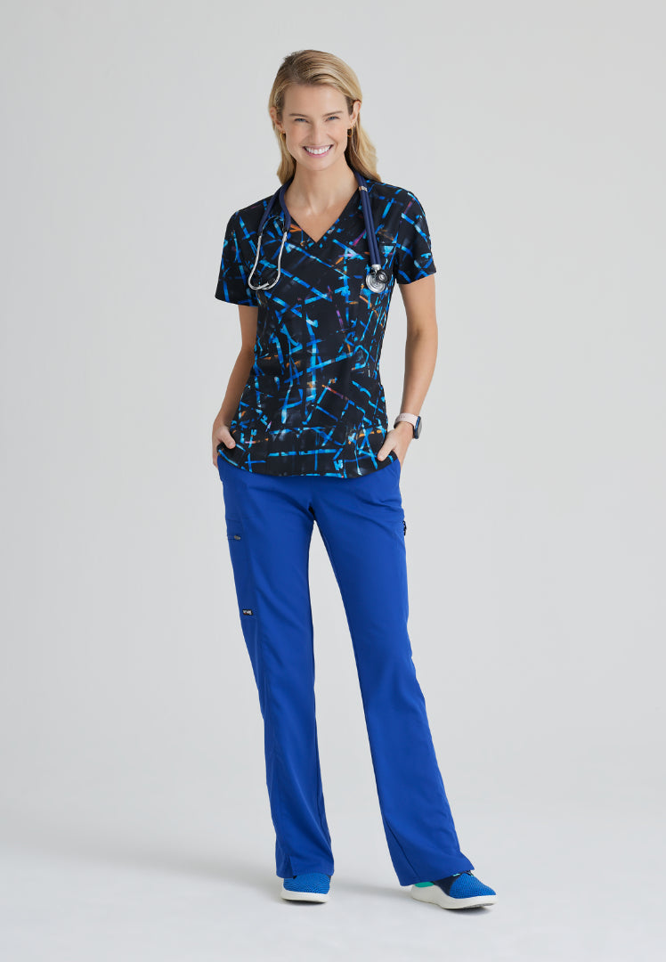 Grey's Anatomy™ Spandex Stretch "Kim" 3-Pocket Pant - Galaxy