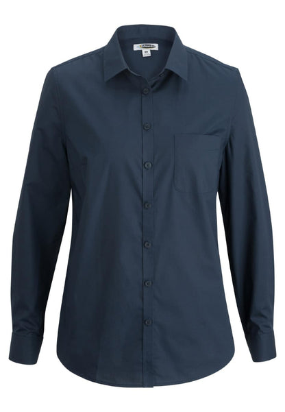 Edwards Comfort  Stretch Women's Long Sleeve Shirt - Navy