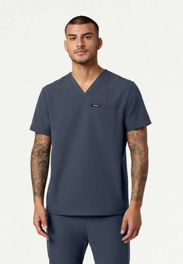 Blusa médica Platt de 3 bolsillos - Gris carbón