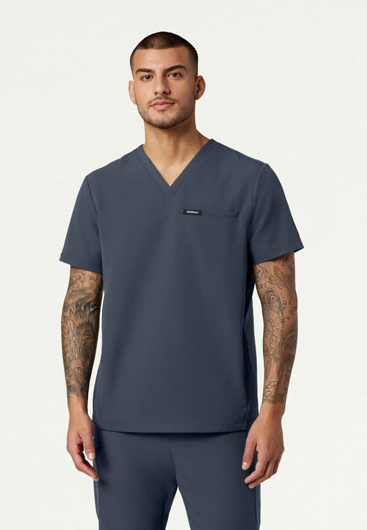 Blusa médica Platt de 3 bolsillos - Gris carbón