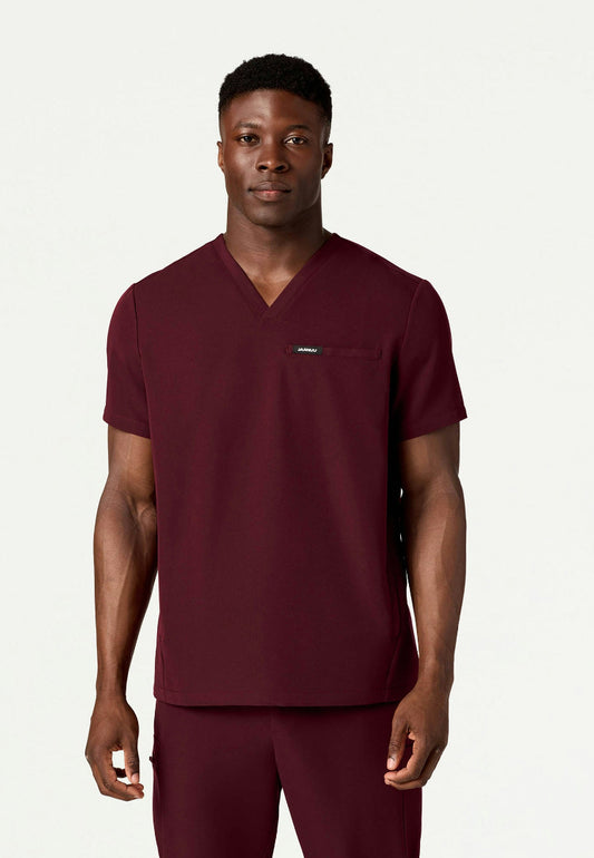 Blusa médica Platt de 3 bolsillos - Borgoña