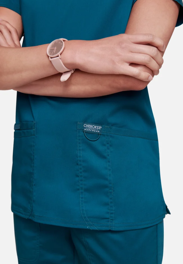 Cherokee Workwear Revolution 620 V-Neck Scrub Top - Caribbean