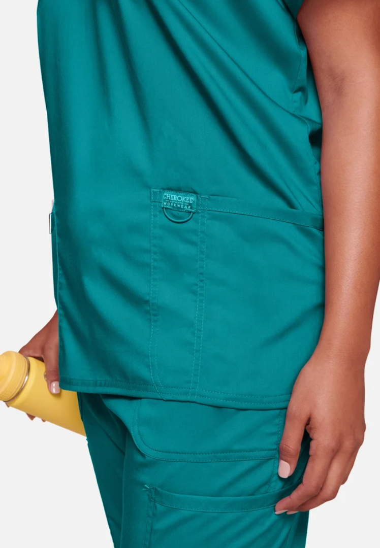 Cherokee Workwear Revolution 620 V-Neck Scrub Top - Teal